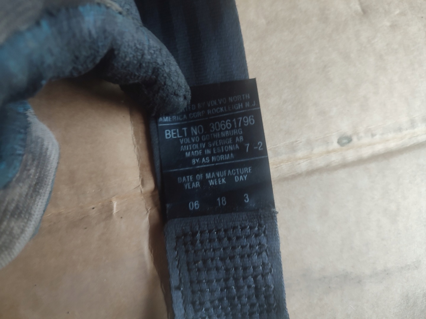 Gurten Sicherheits links heck VOLVO V50 30661796