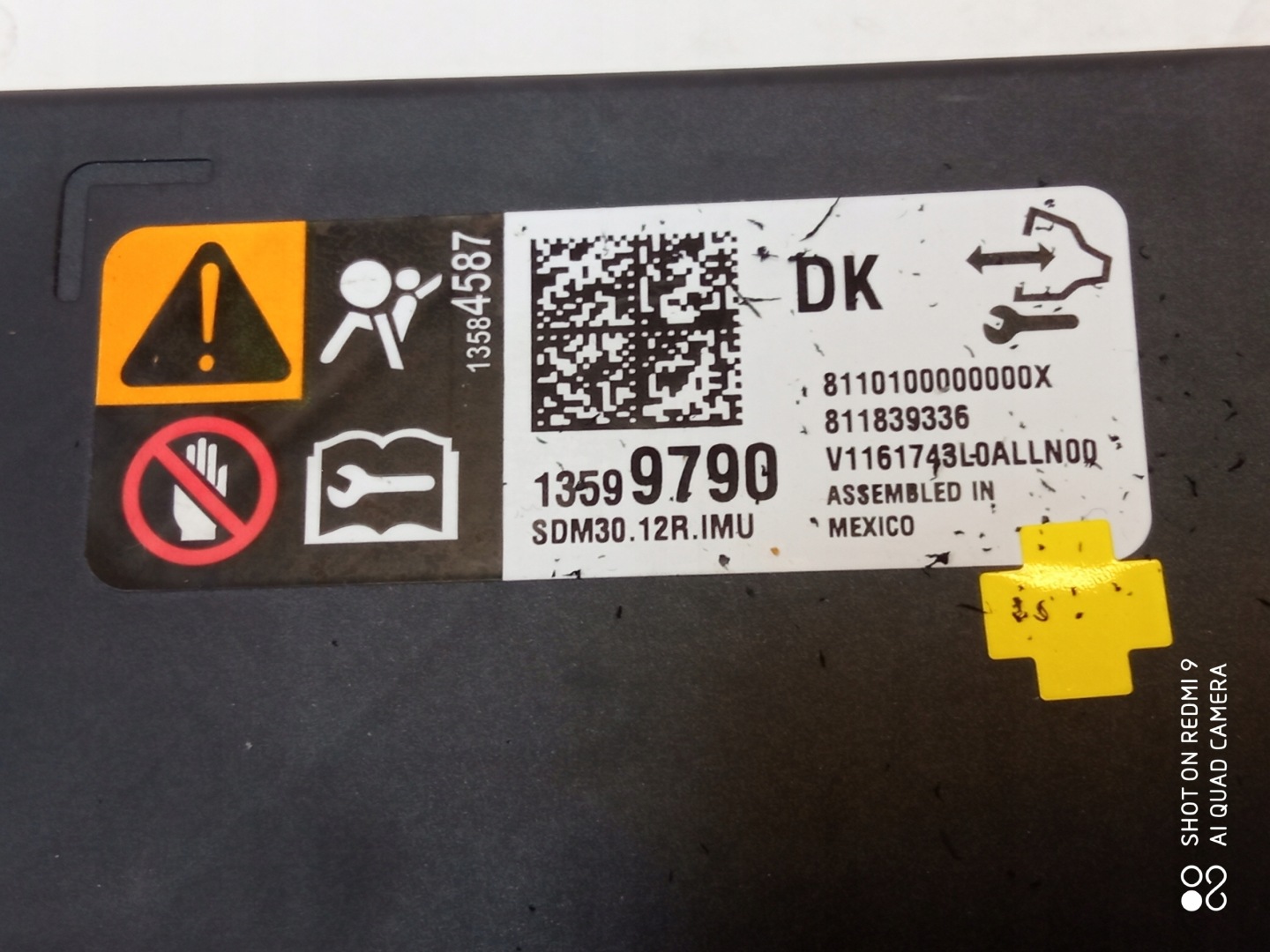 OPEL MOKKA X module control unit airbag 13599790