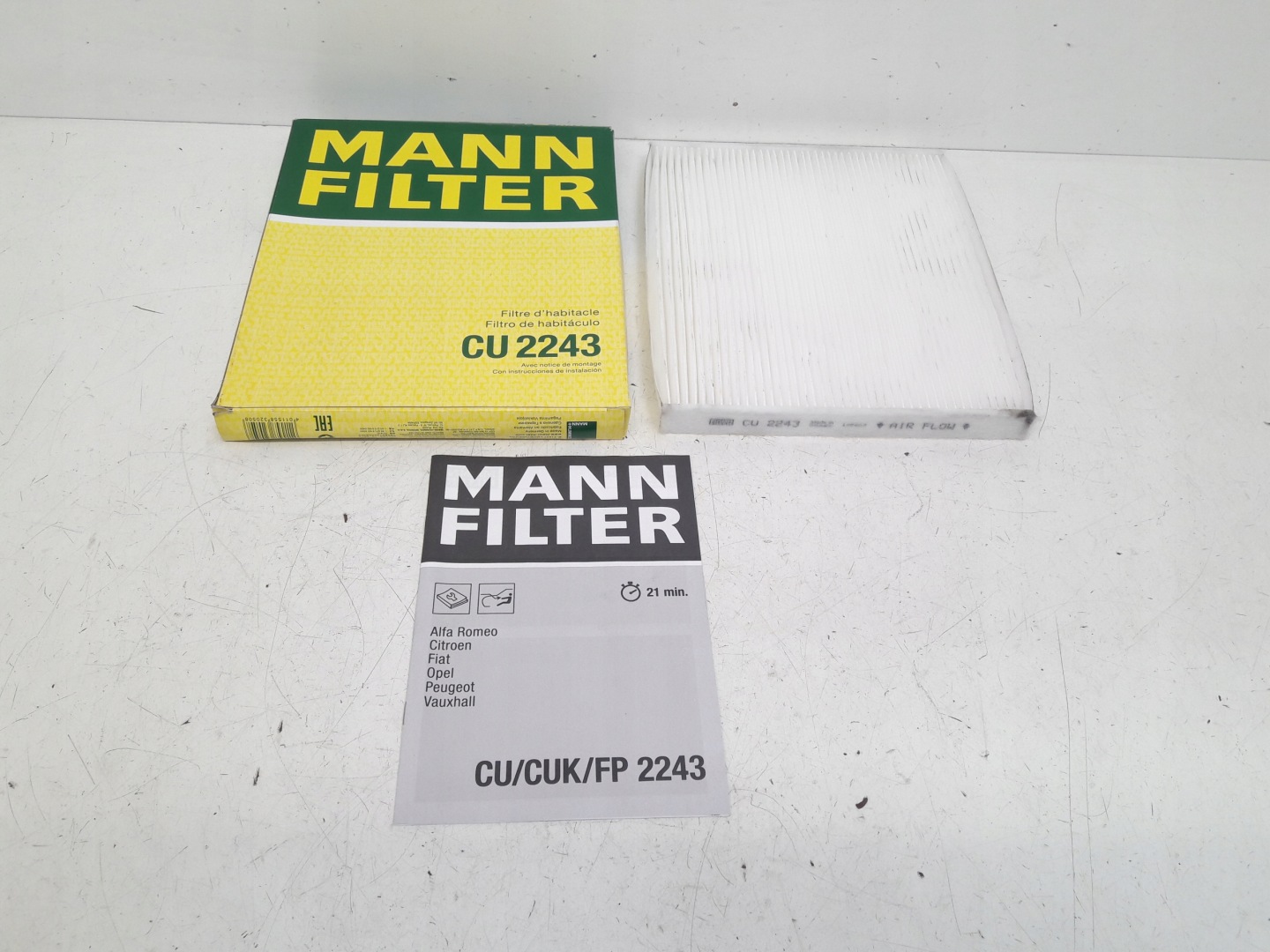 FILTER kabinowy CU2543 CITROEN PEUGEOT FIAT OPEL
