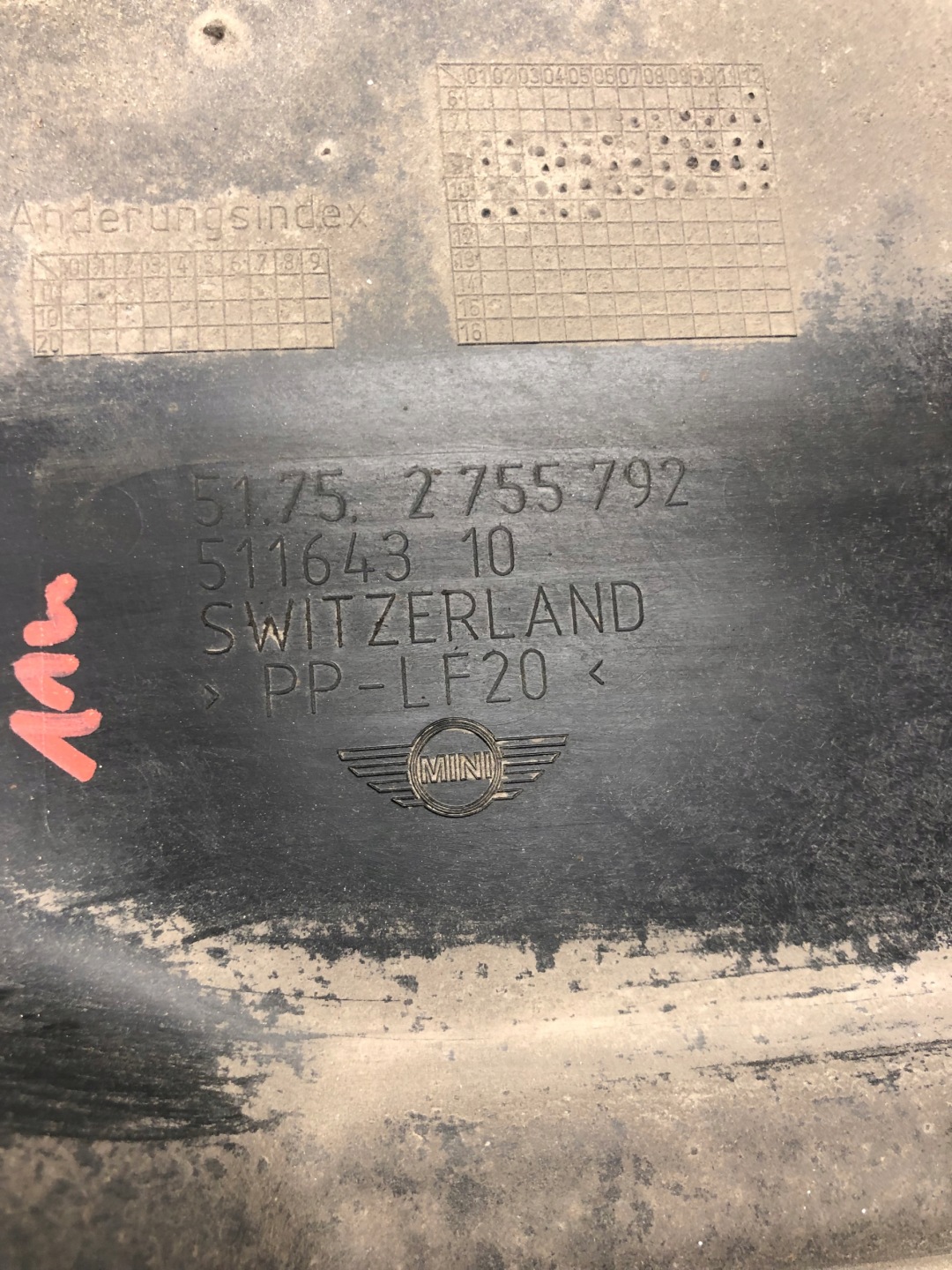 cover chassis right MINI R55 2755792