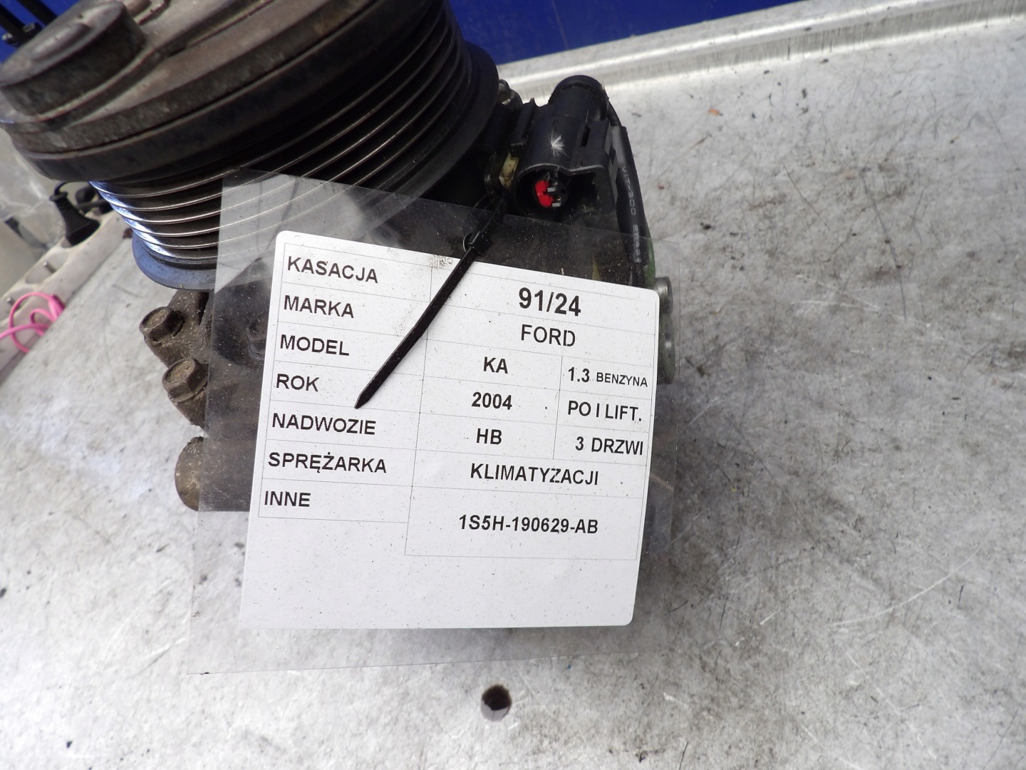 Ford Ka a kompresor klimatizaci 1,3B 1S5H-190629-AB
