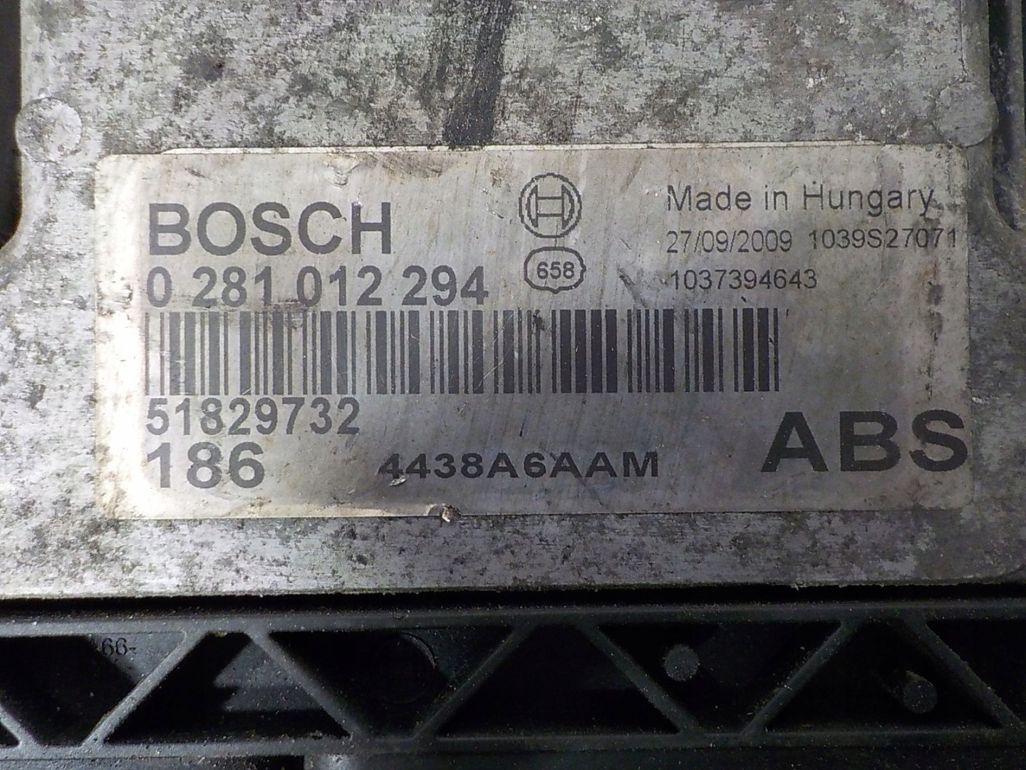 FIAT computer control unit 0281012294 51829732