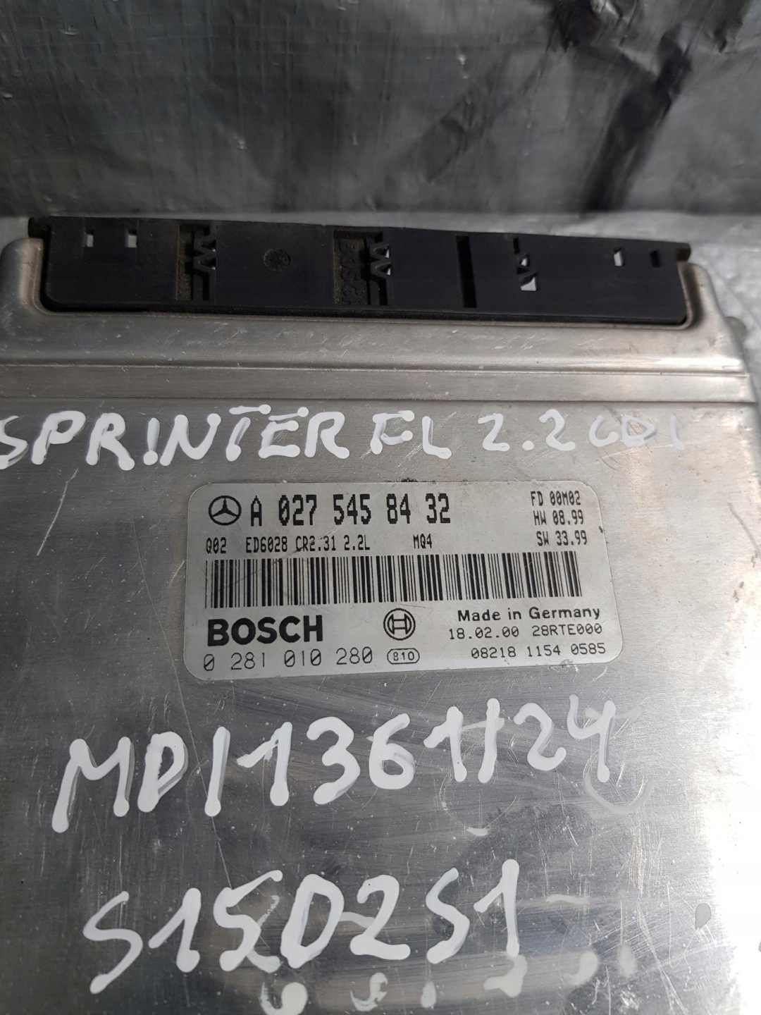 Bedienteil MERCEDES SPRINTER 2.2CDI 0281010280 A0275458432