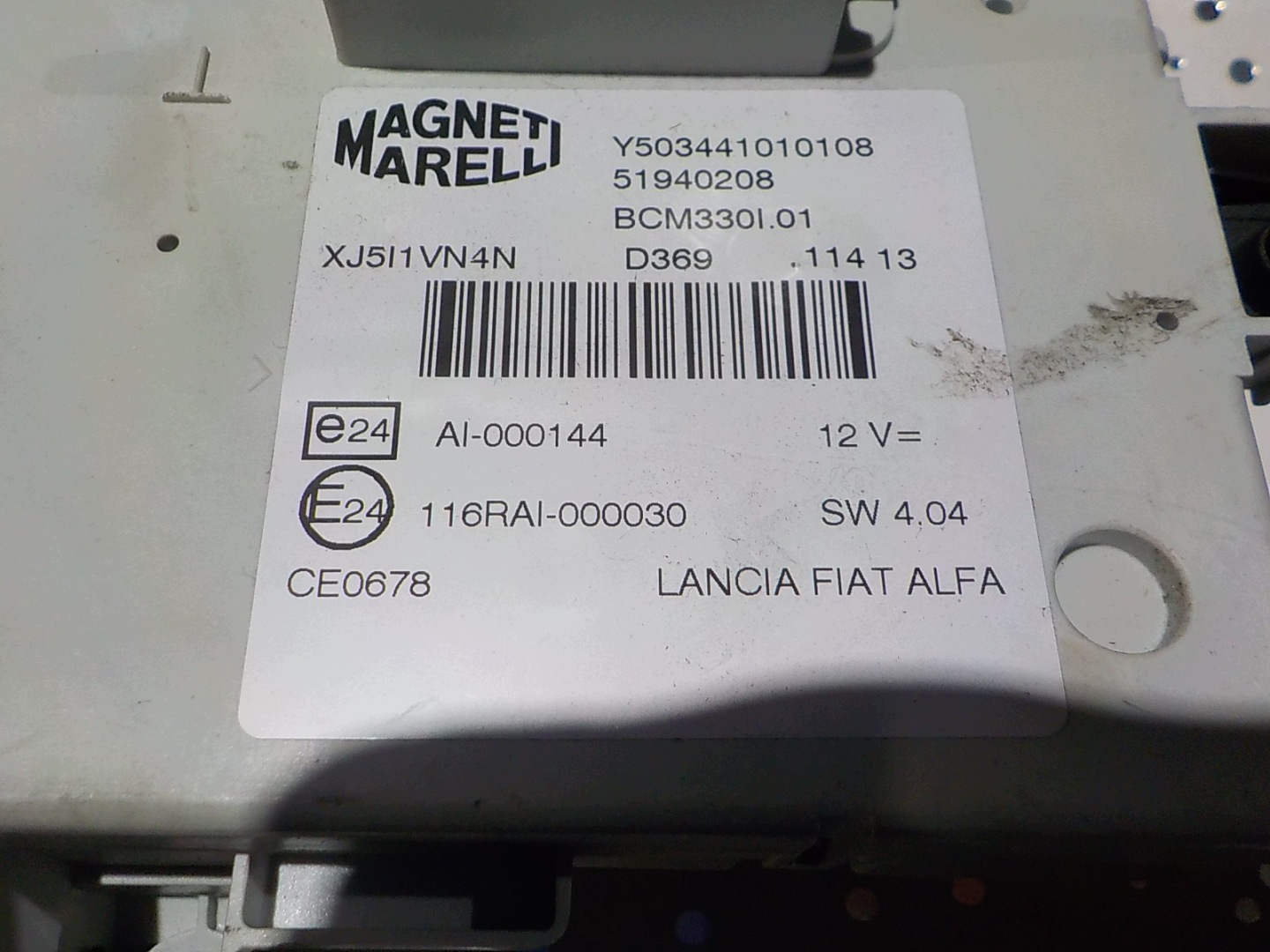 FIAT 500 BSM BSI modulo UCH 51940208 D369
