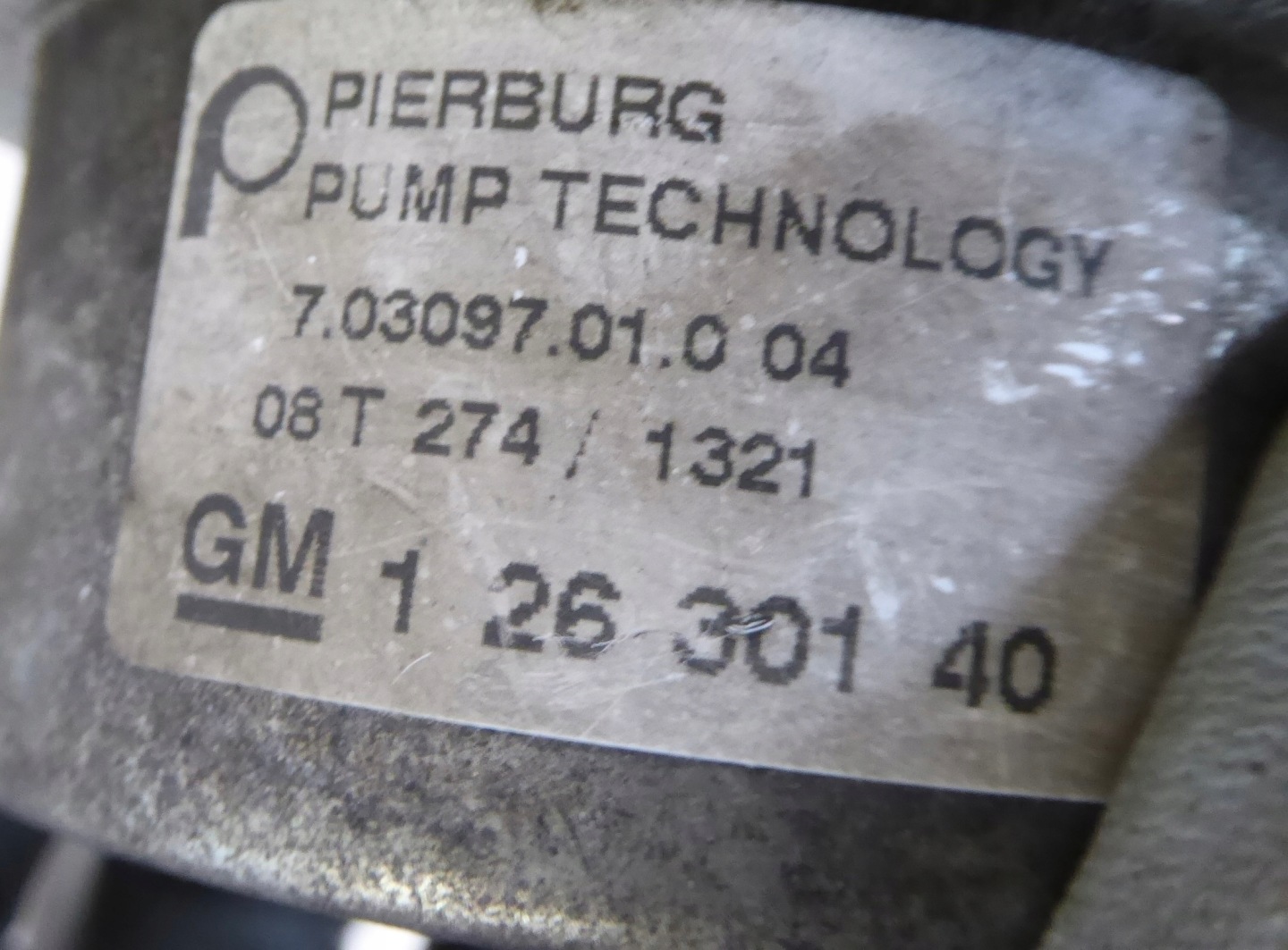 Pompa VACUM OPEL INSIGNIA A 2.0 TURBO A20NHT