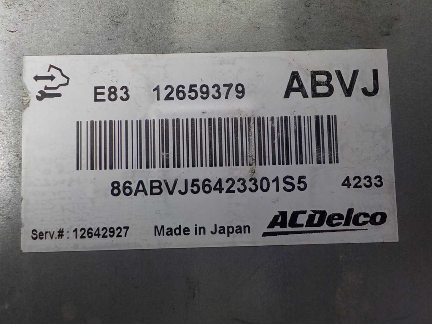 OPEL computer Centralina 12659379 ABVJ