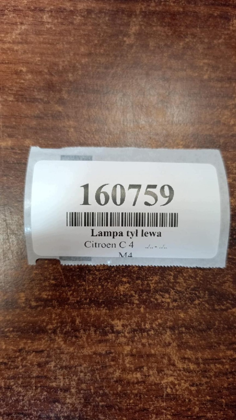 CITROEN C4 light left rear part 9655864080