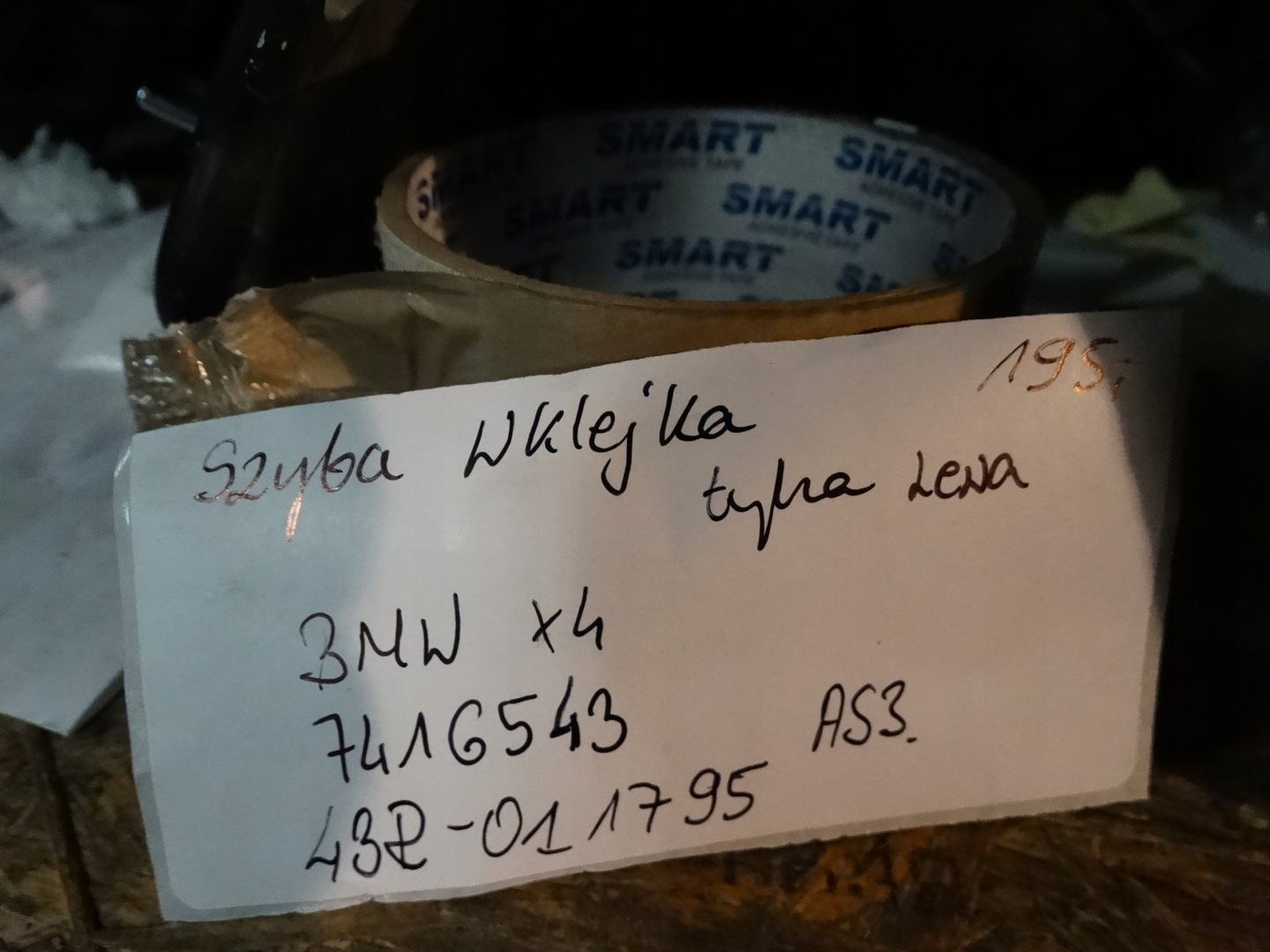 IDEALNA window WKLEJKA left rear BMW X4 AS3 1