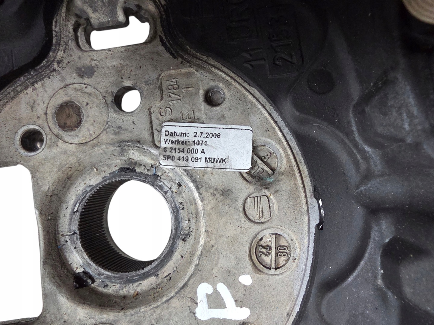 SEAT LEON 2 II FR 2008 steering wheel, leather with shifting ORG. 5P0419091