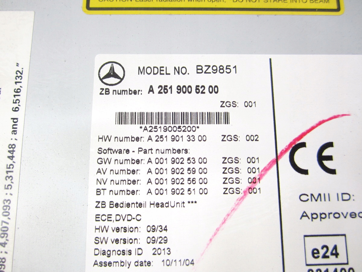 Radio navigation Comand Mercedes W251 R-class LIFT