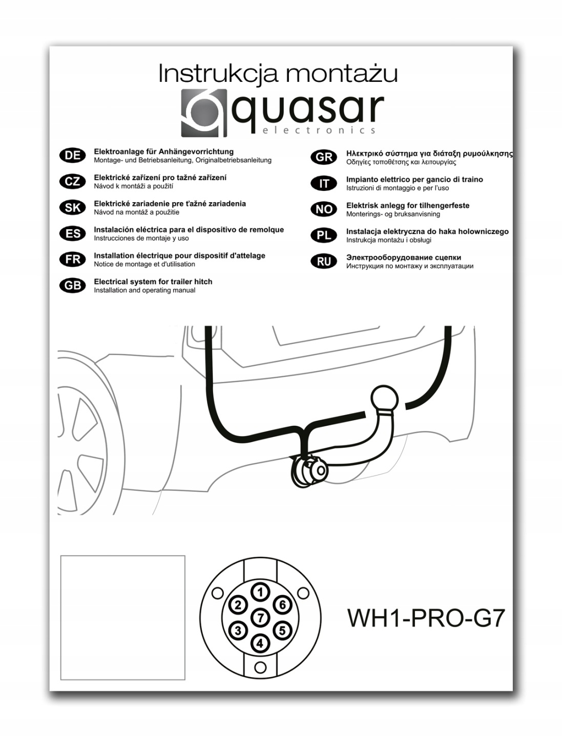 Gancio traino STEINHOF SSANGYONG Tivoli e 15-19 +modulo 7PIN+ ADAPTER GRAT