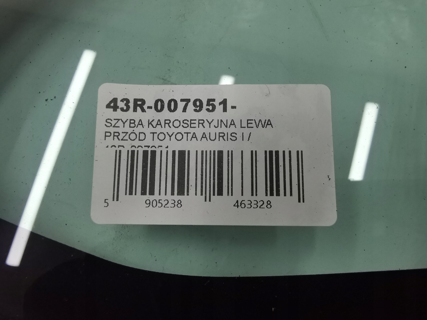 window bodywork left front TOYOTA AURIS and / 43R-007951