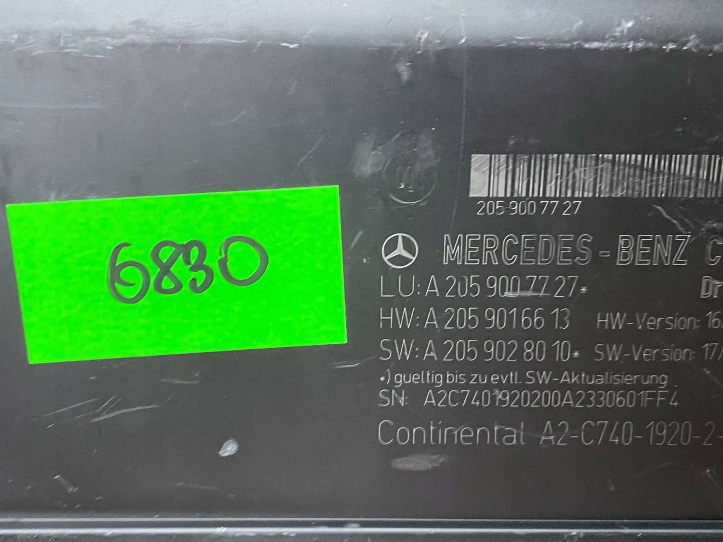 Module PRZEDNIEDO Droit Siège MERCEDES-BENZ GLC X253 C253 A2059007727 !J