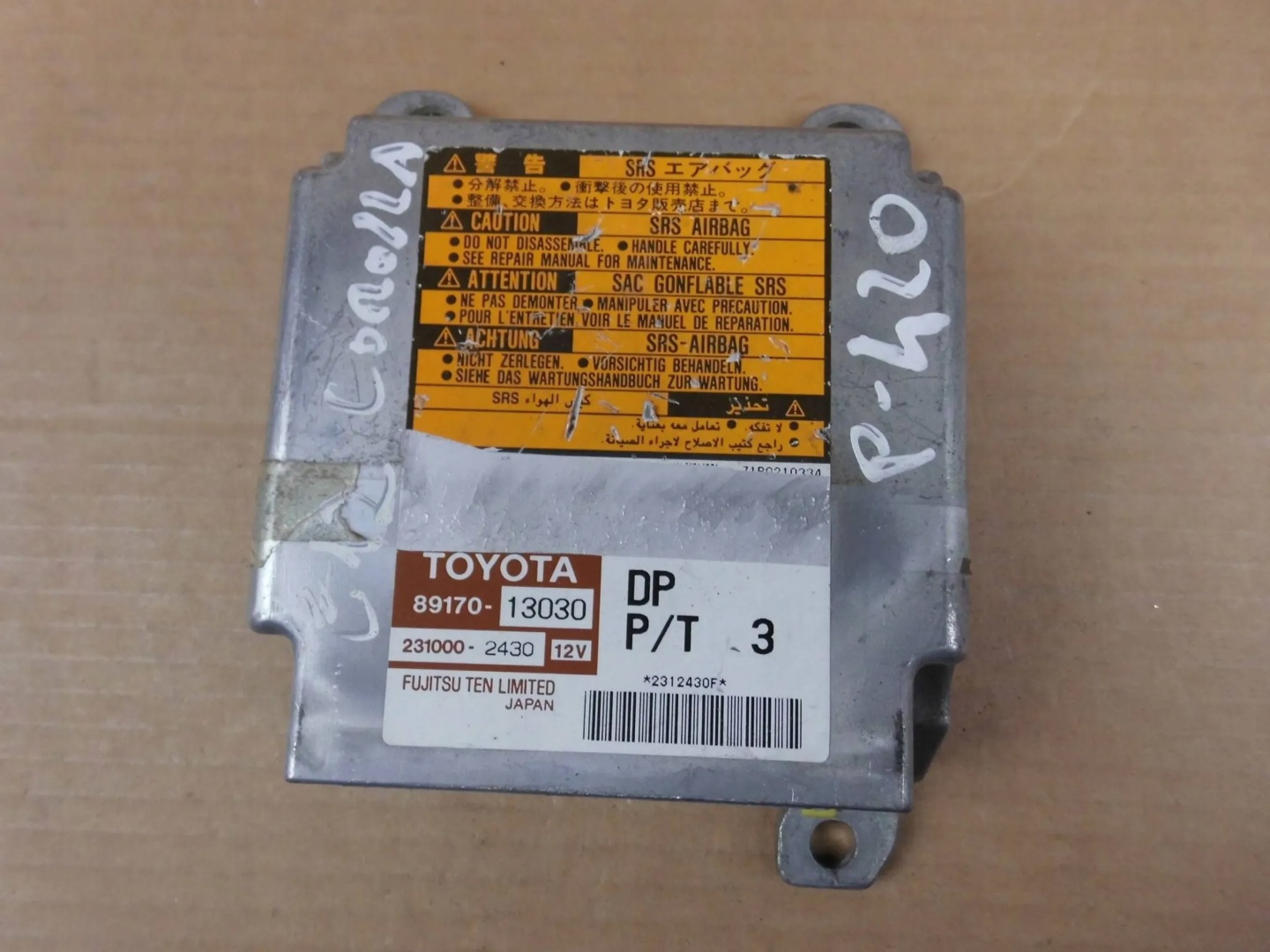 Toyota Corolla E120 Yaris e sensor airbag airbag modulo 89170-13030
