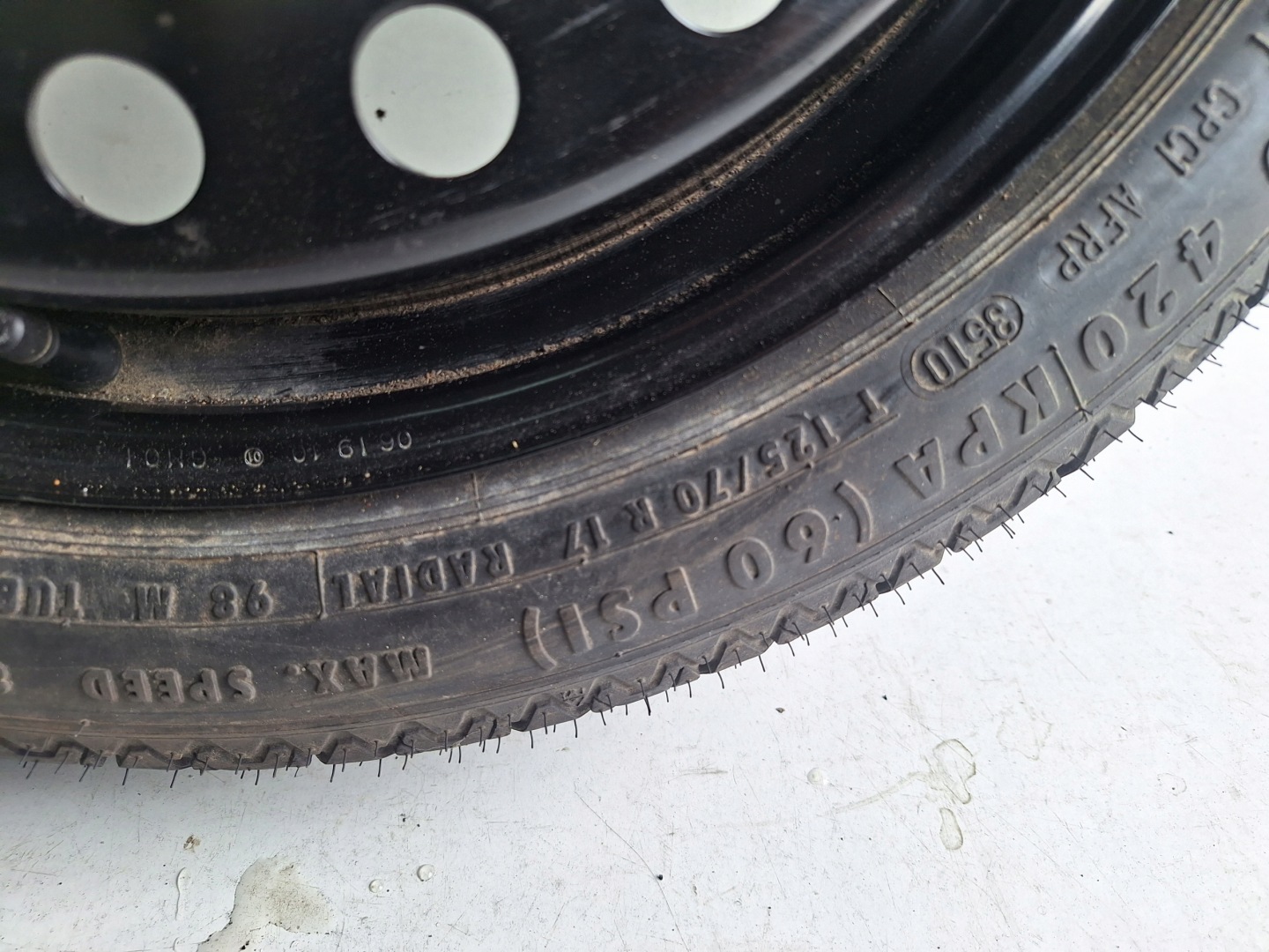 OPEL 5X120 wheel spare 125/70 R17