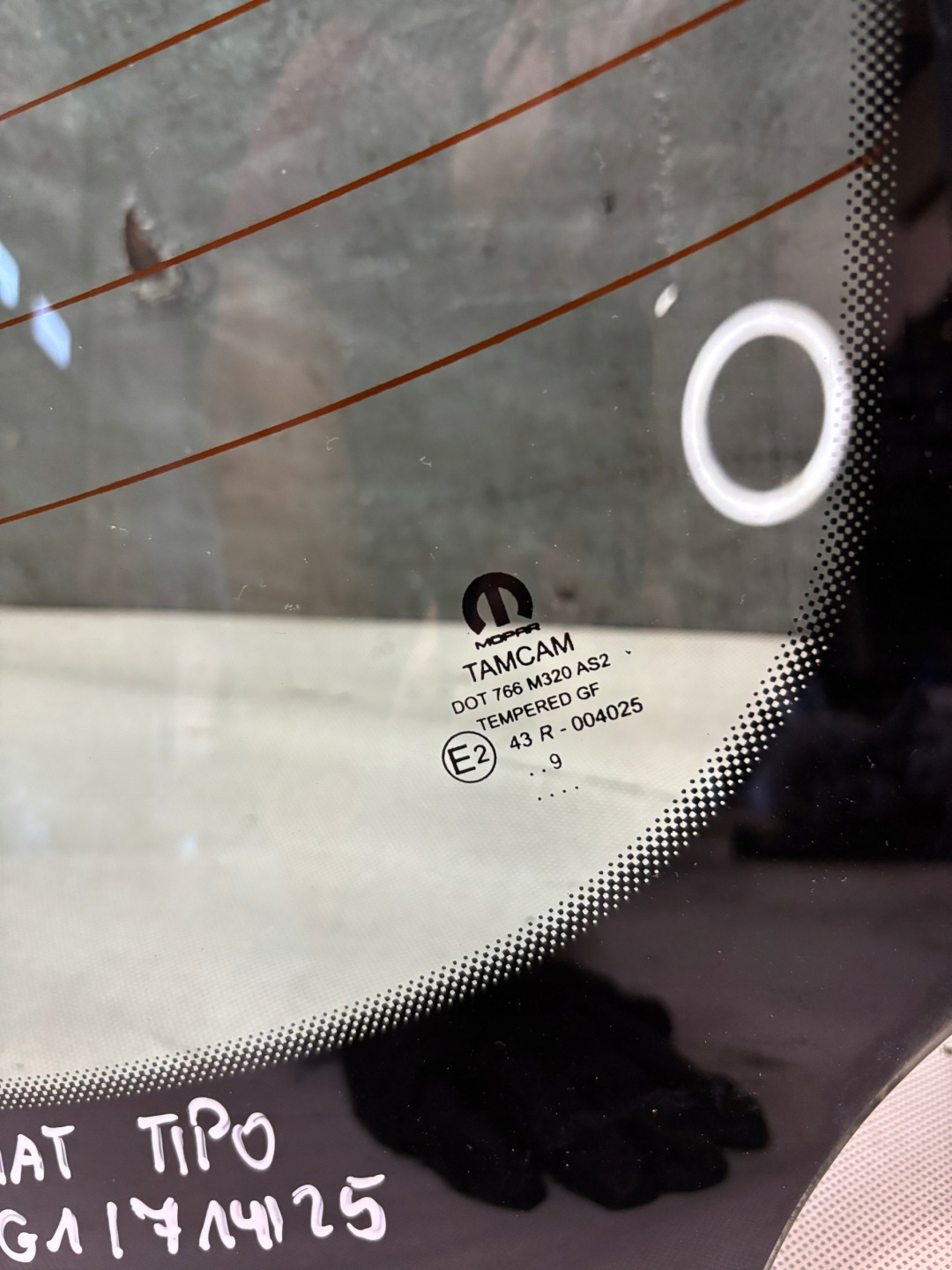 window rear Fiat Tipo II 2 sedan 766M320AS2