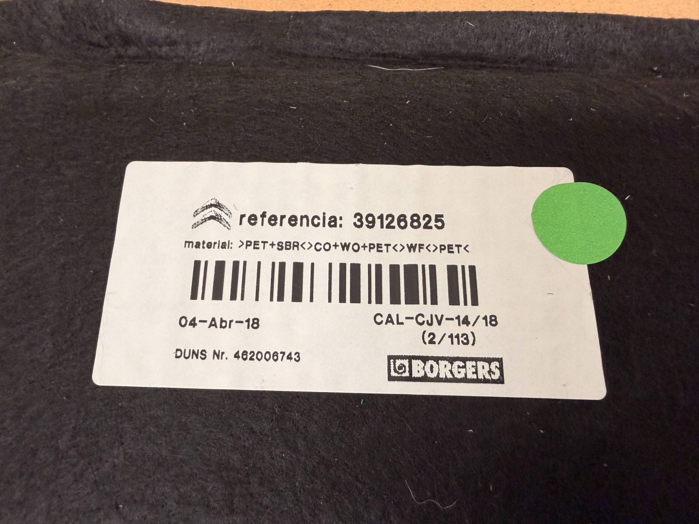 C3 Aircross floor mats boot 39126825