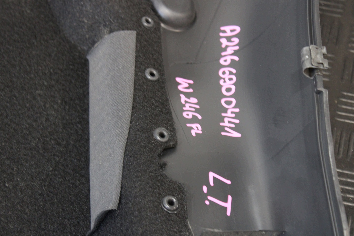 boot upholstery left rear part A2466900441 MERCEDES B-class W246 LIFT