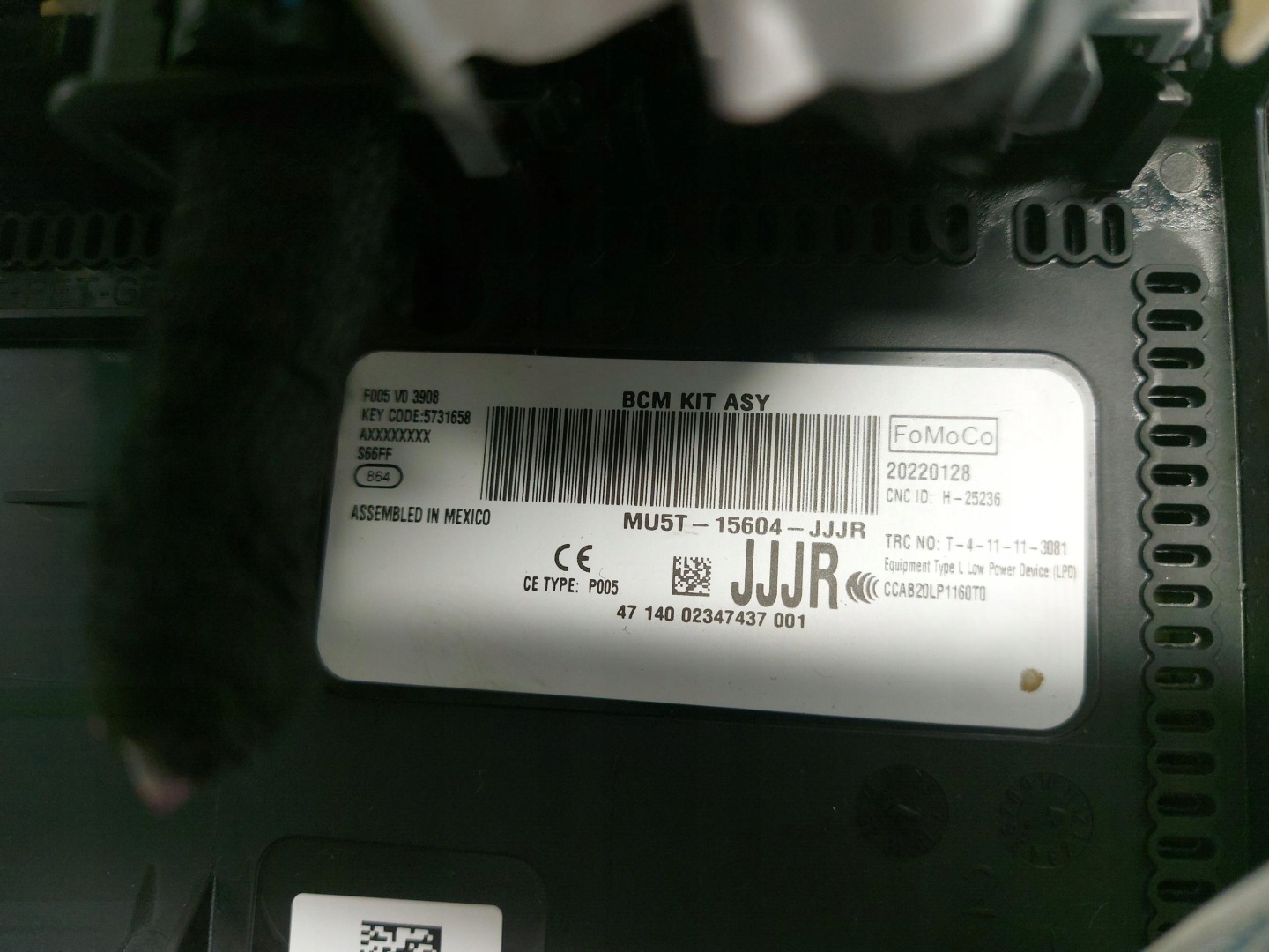 Ford MACH-E modulo Centralina BCM MU5T-15604-JJJR