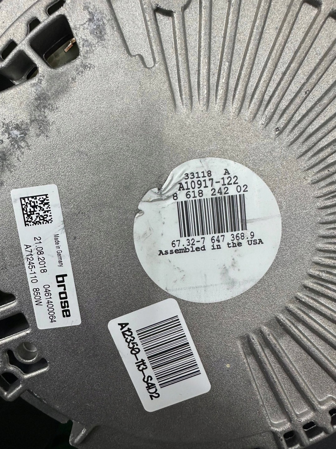 radiator fan BMW X5 E70 8618242