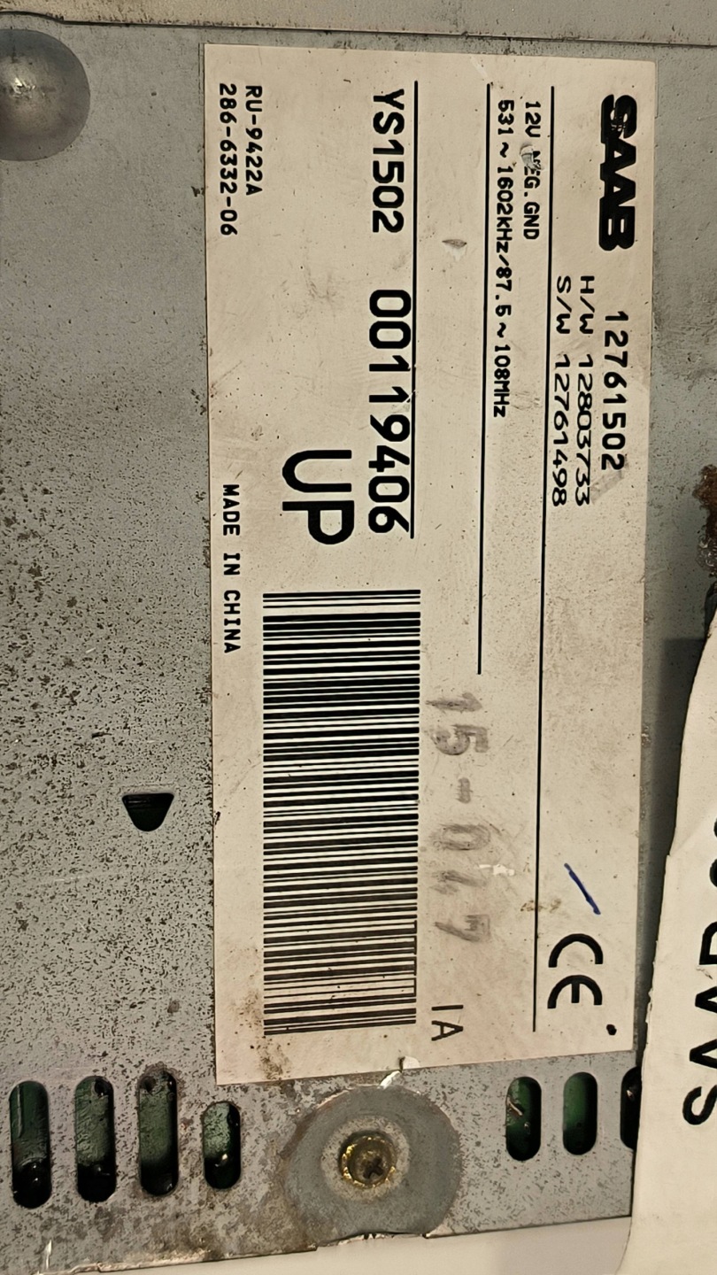 amplifier 12761502 SAAB 93