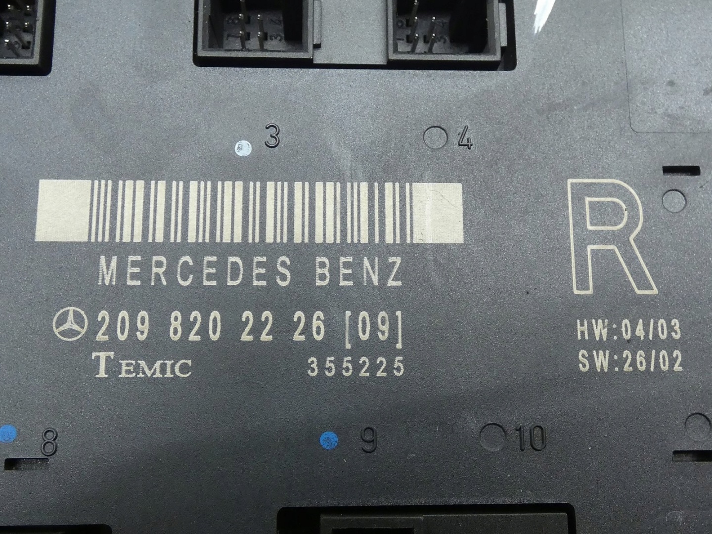 module control unit door right front MERCEDES CLK W209 A209 2098202226