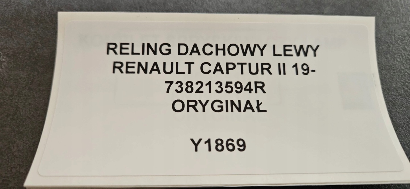 Dachreling dach links RENAULT CAPTUR II 19- Original 738213594R