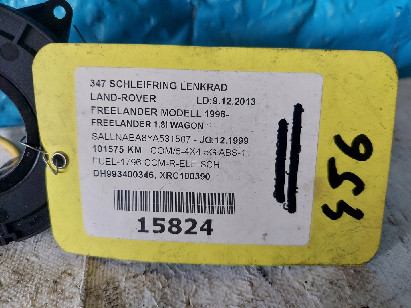 ring airbag LAND ROVER FREELANDER 2000 R