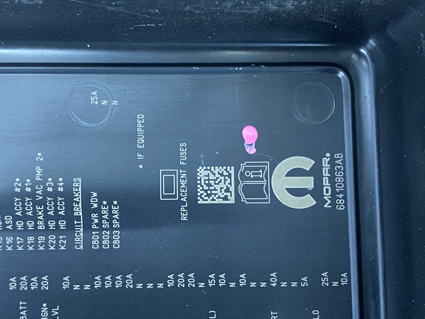 Module fusibles Jeep Wrangler JL 2018+ USA