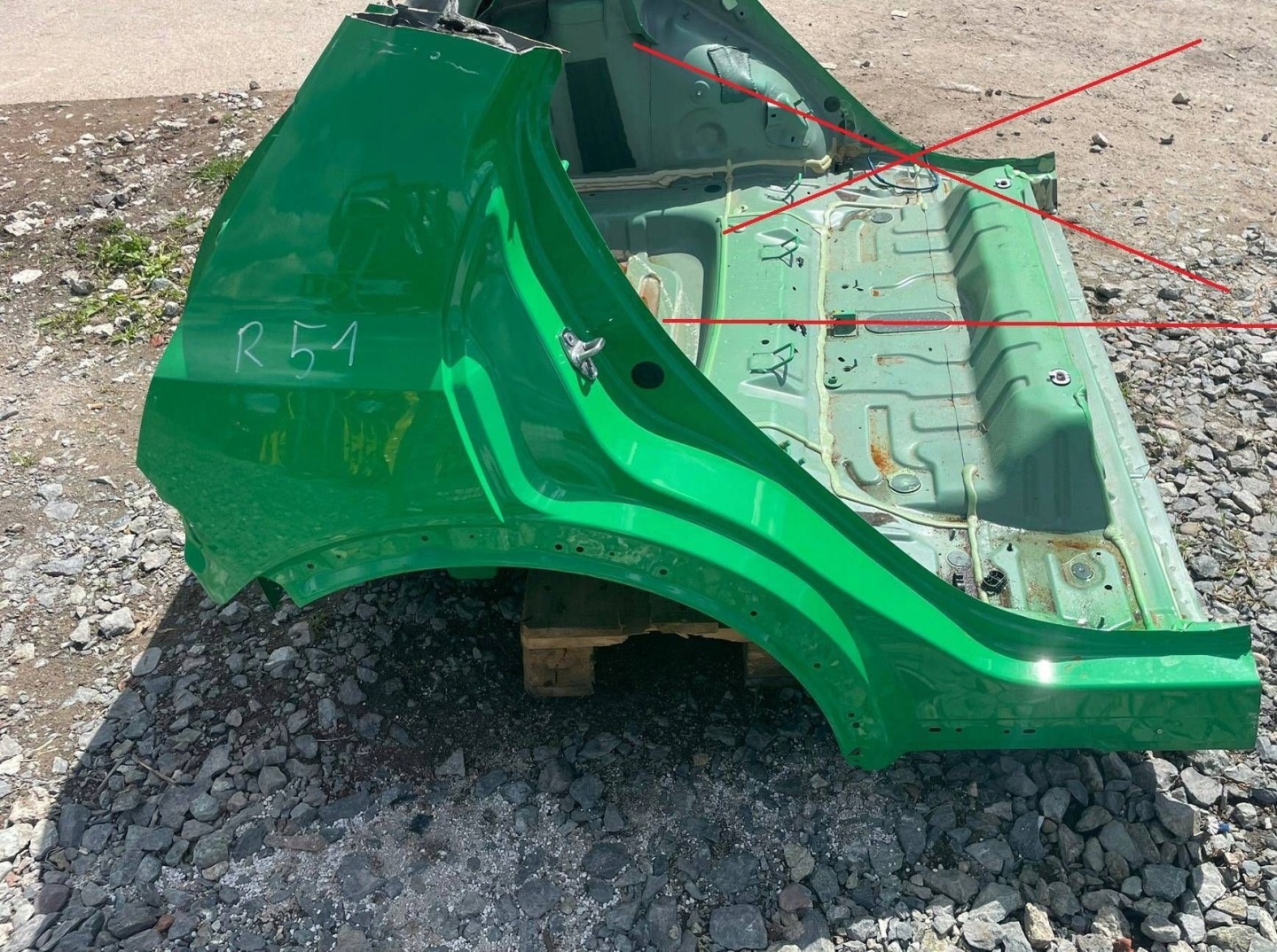 quarter rear fender bodywork rear part side right Renault 5 E-Tech BIYBB
