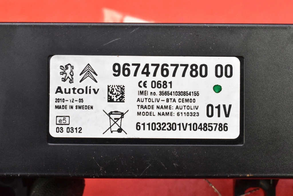 Centralina modulo BLUETOOTH 9674767780 CITROEN DS3 10-14