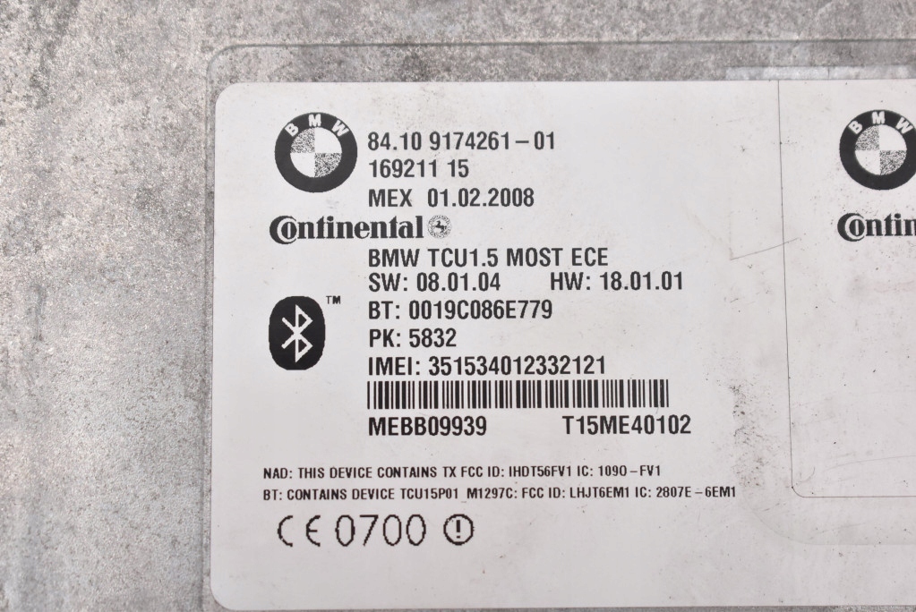 Unité de contrôle Module BLUETOOTH 9174261 BMW E60 E61 07-10