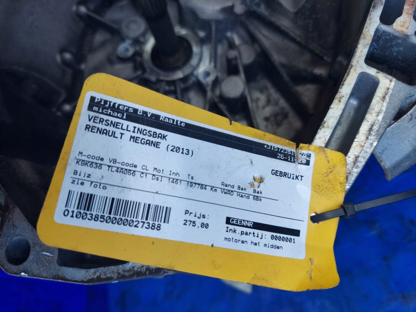 cambio RENAULT megane III 1.5 DCI TL4 A056 K9K636