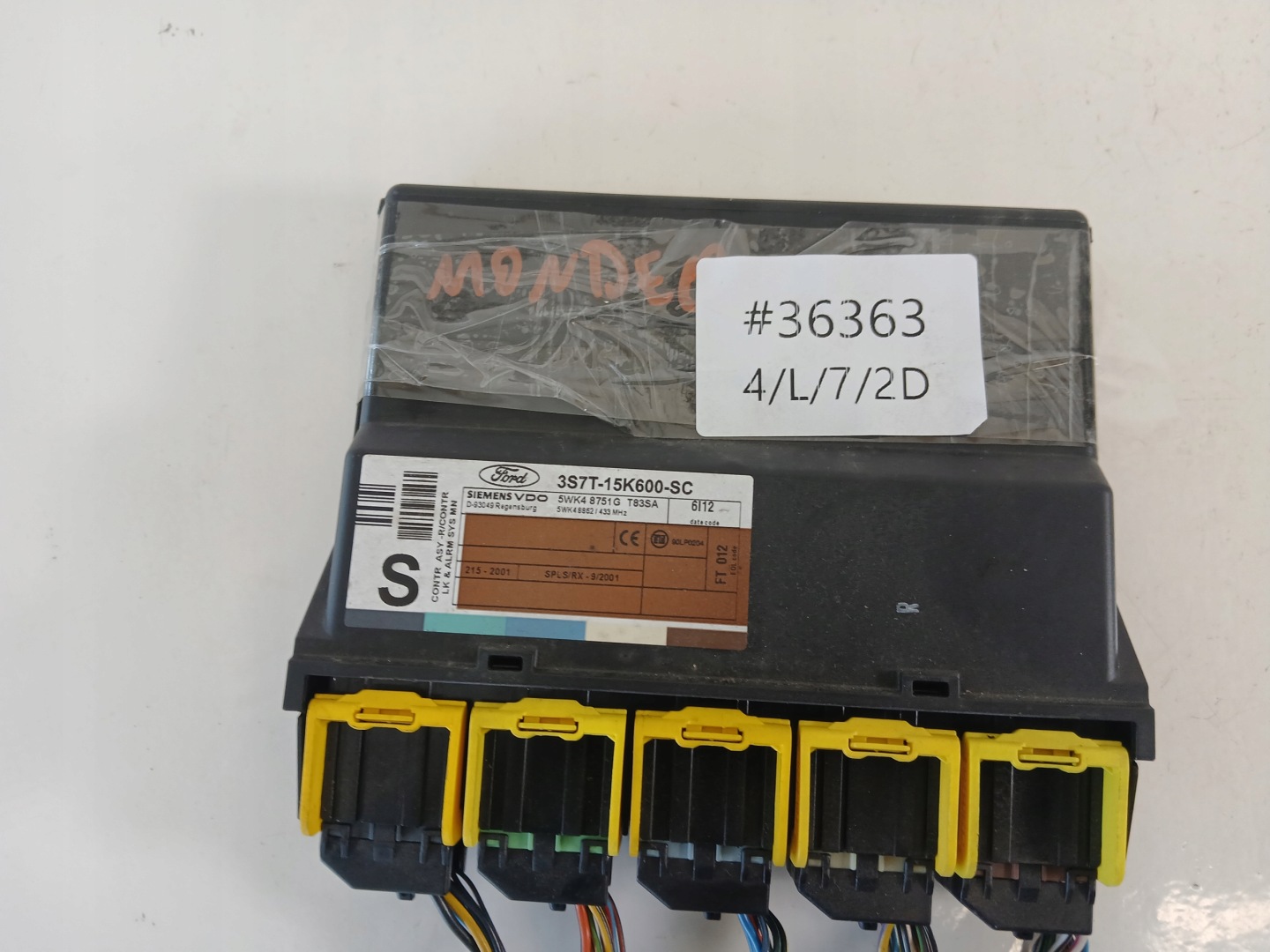 FORD MONDEO MK3 Unité commande confort 3S7T15K600SC