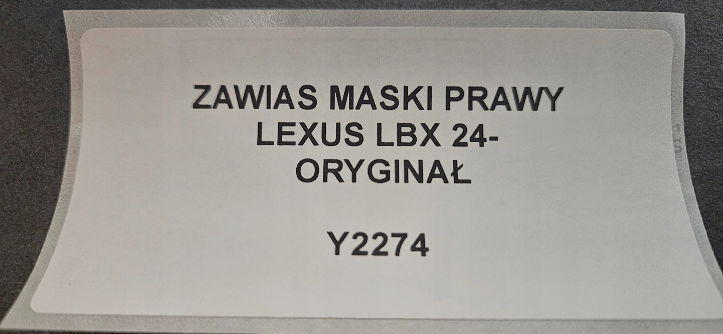 hinge bonnets right LEXUS LBX 23- original