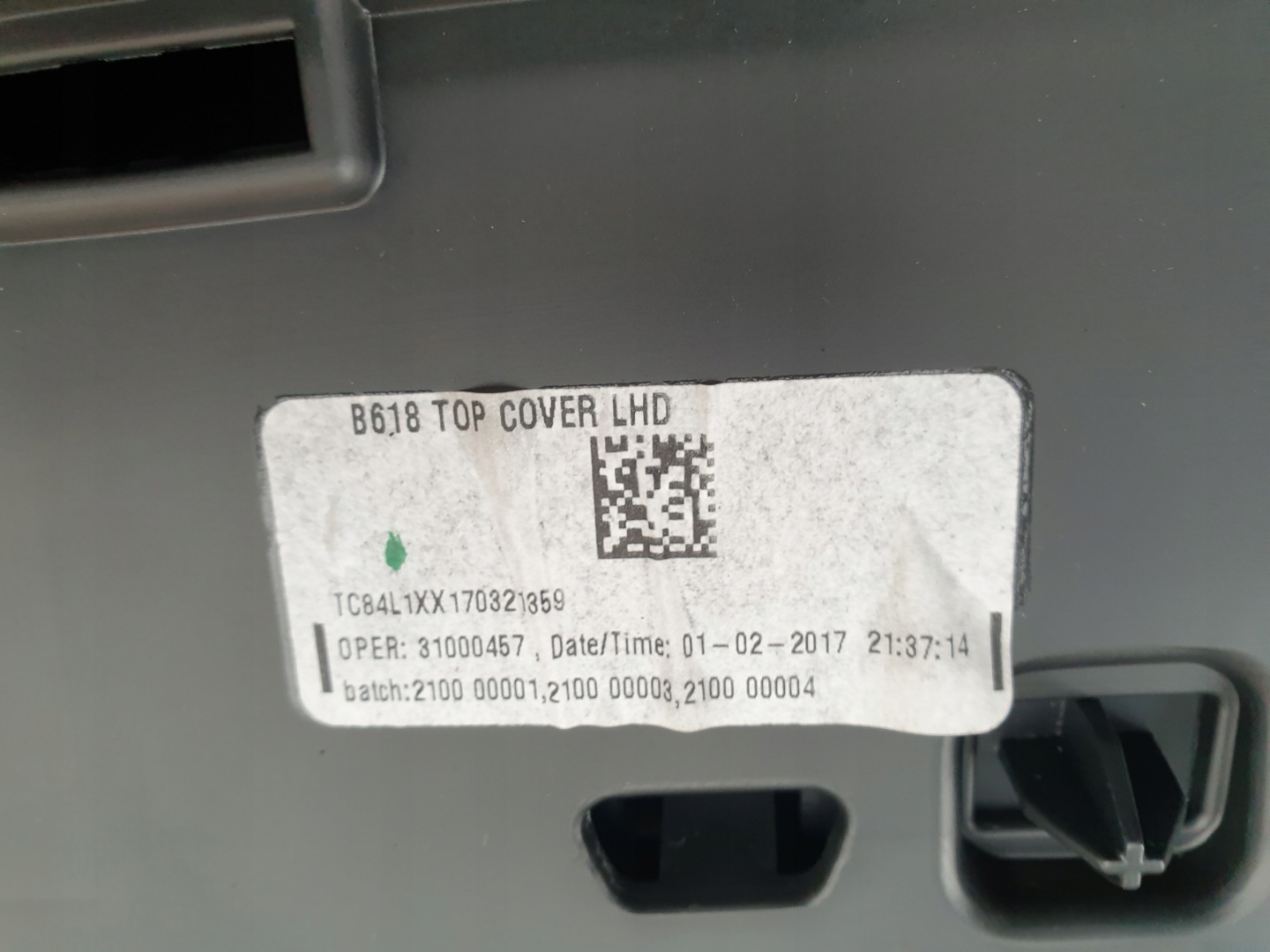 dashboard instrument panel cockpit airbags tension belts CITROEN C3 III 2016