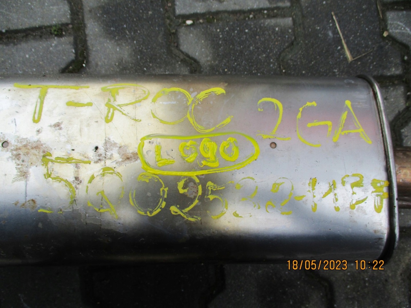muffler, exhaust VW T ROC 2GA 5Q0253211BF
