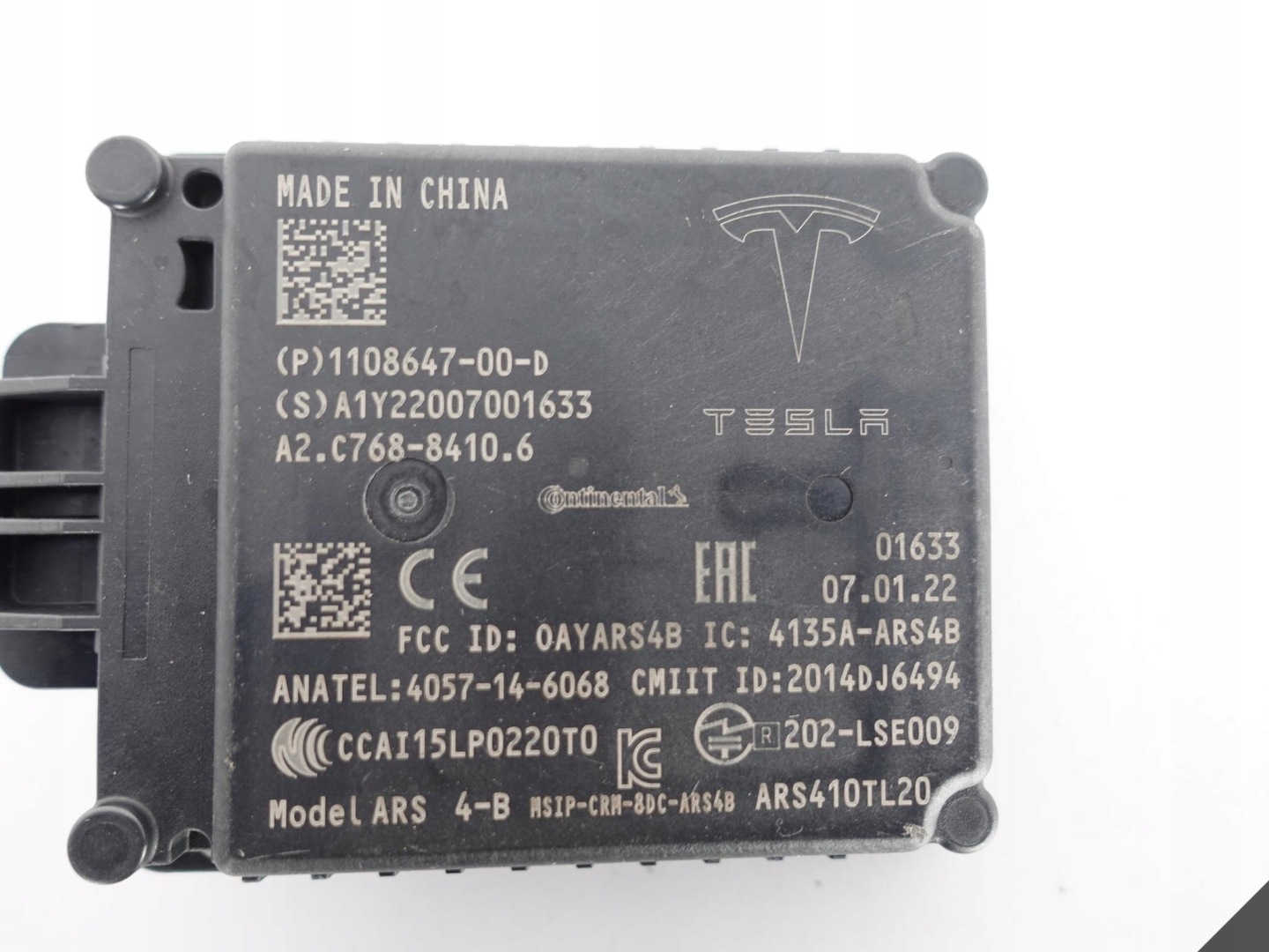 TESLA MODEL 3 S X Y RADAR DISTRONIC SENSOR ARS4-B
