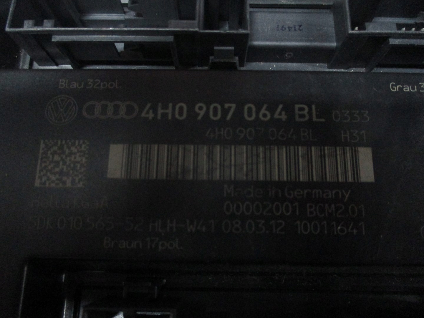 Unité commande confort VW TOUAREG 7P0 4H0907064BL