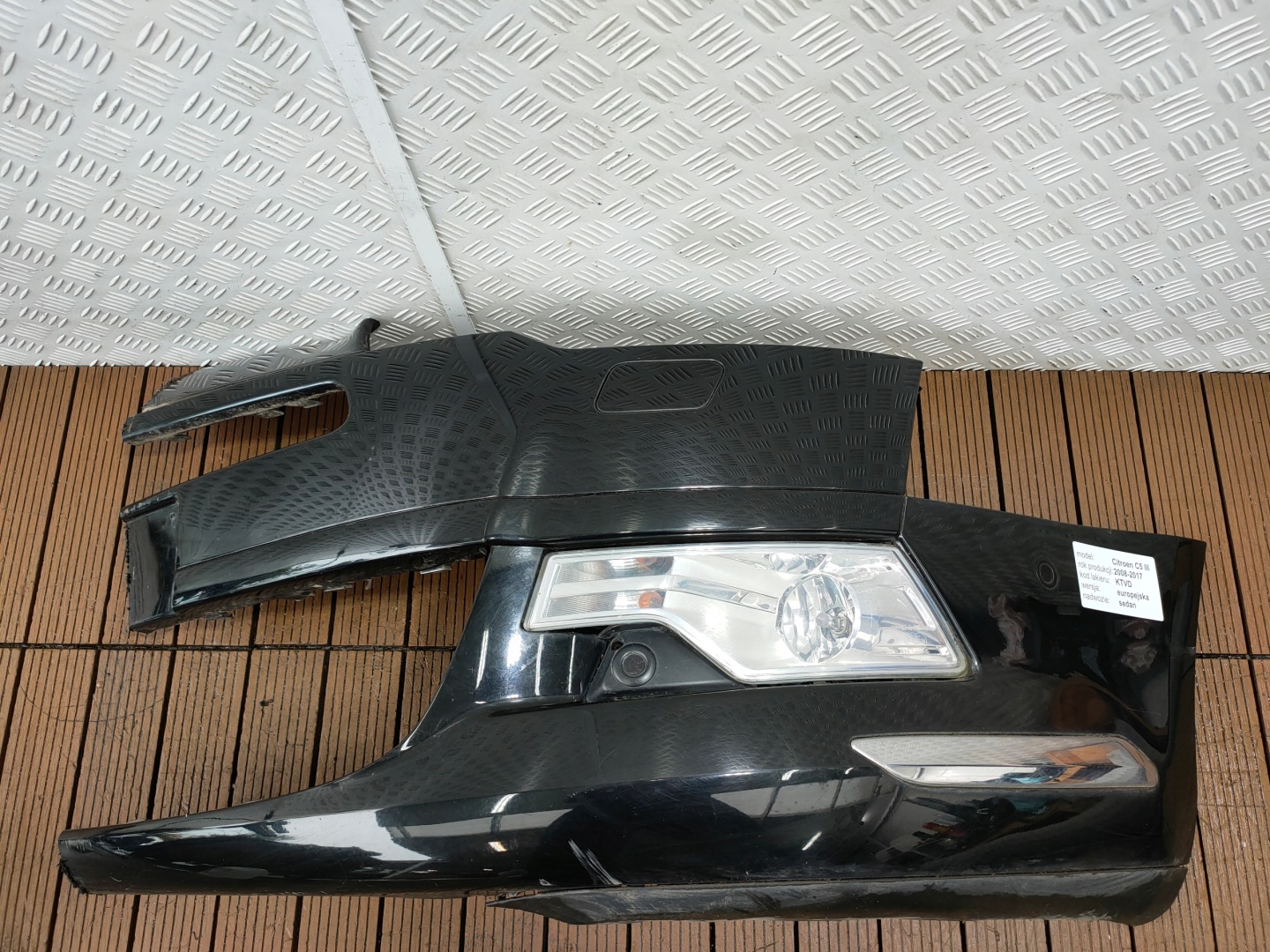 CITROEN C5 III 08-12 fog light left bumper sensor PDC washer CHROM KPL