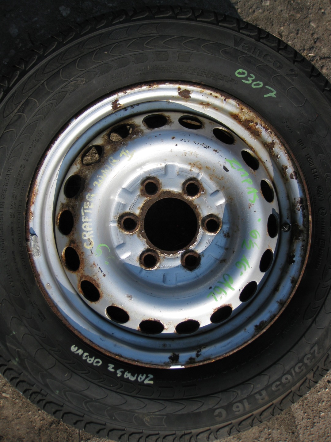 CRAFTER wheel spare CONTINENTAL VANCO 2 235/65/16C 9MM