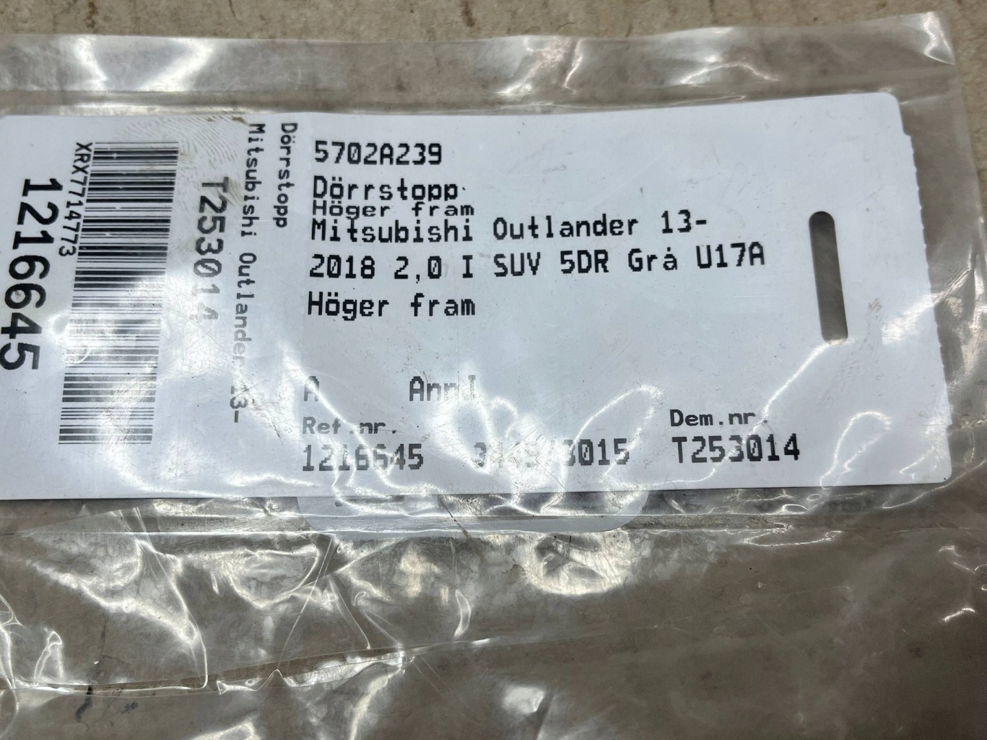 limiter door tylnych Mitsubishi ASX 5702A239