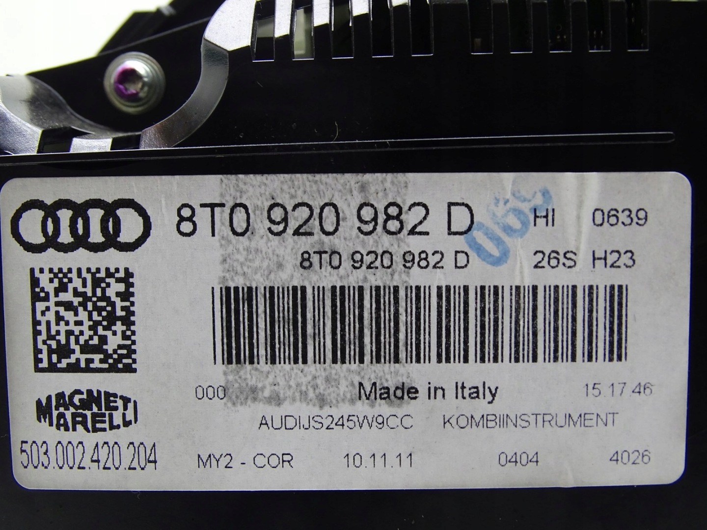 dials dials AUDI A5 8T 1.8 TFSI 8T0920982D