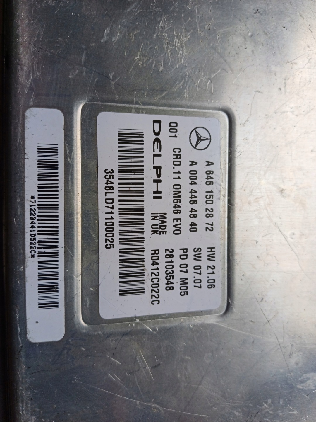 MERCEDES W211 2.2 CDI computer control unit a6461502872
