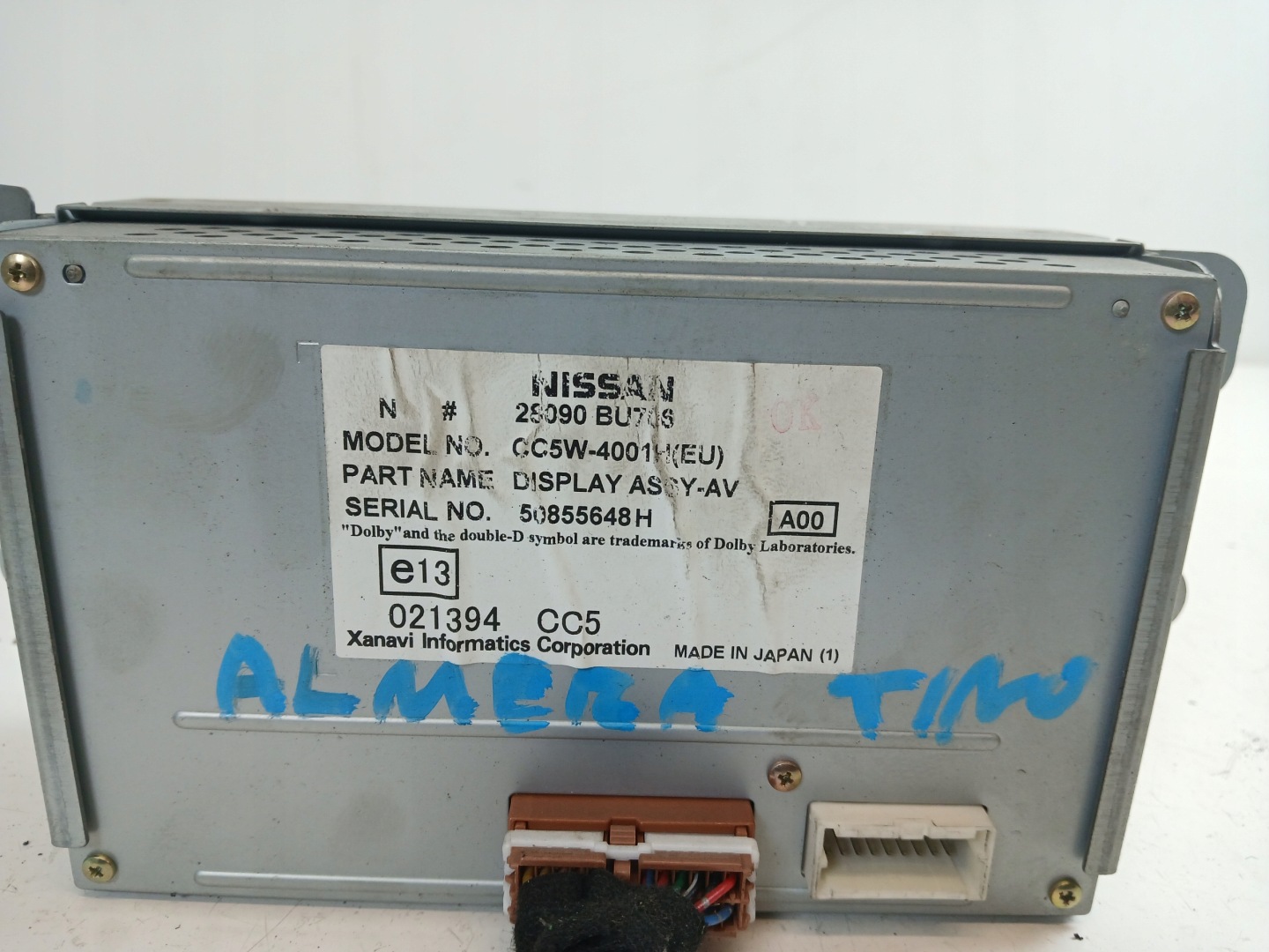 NISSAN ALMERA N16 display 28090BU706