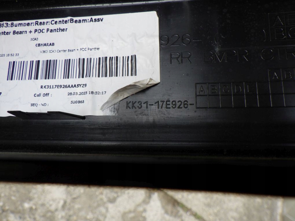 FORD TRANSIT MK8 14- bumper rear cap
