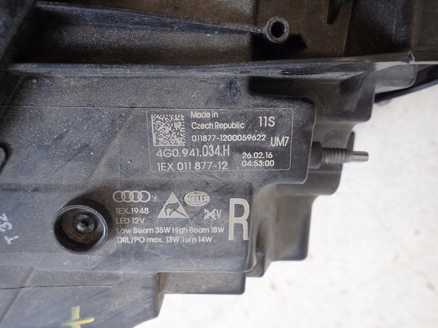 light front front right AUDI A6 C7 LIFT 2015- FULL LED 4G0941034H