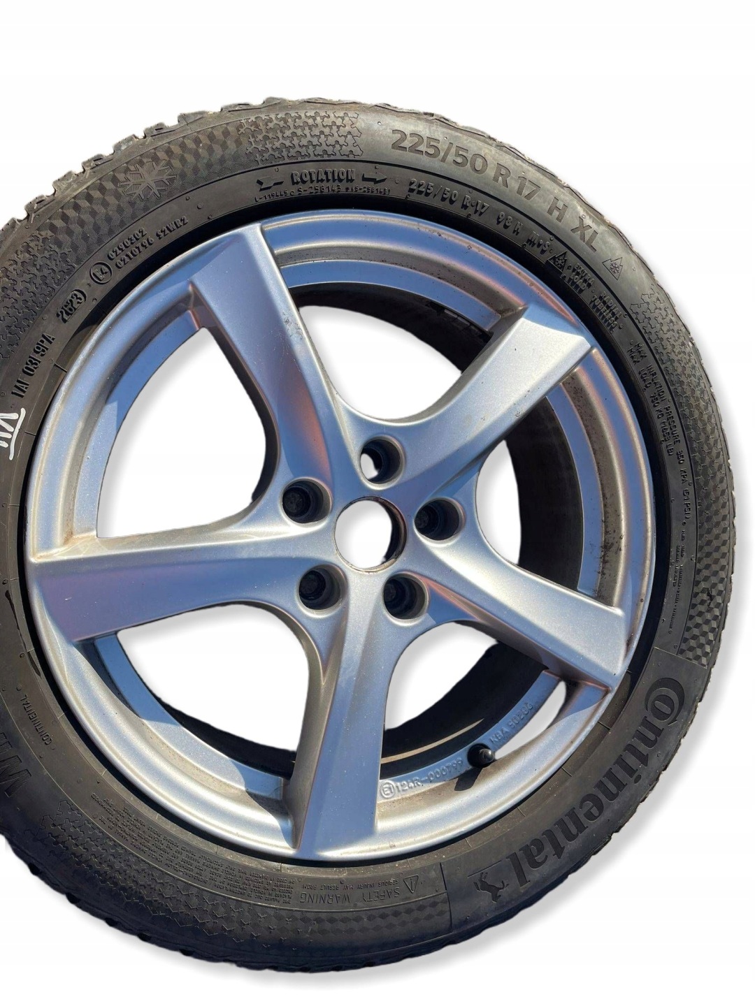 wheels disc discs aluminium tyre CONTINENTAL 225/50R17 ZIMA
