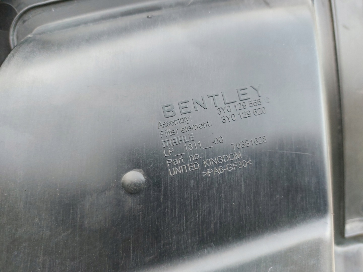 Gehäuse filter luft rechts BENTLEY MULSANNE 15
