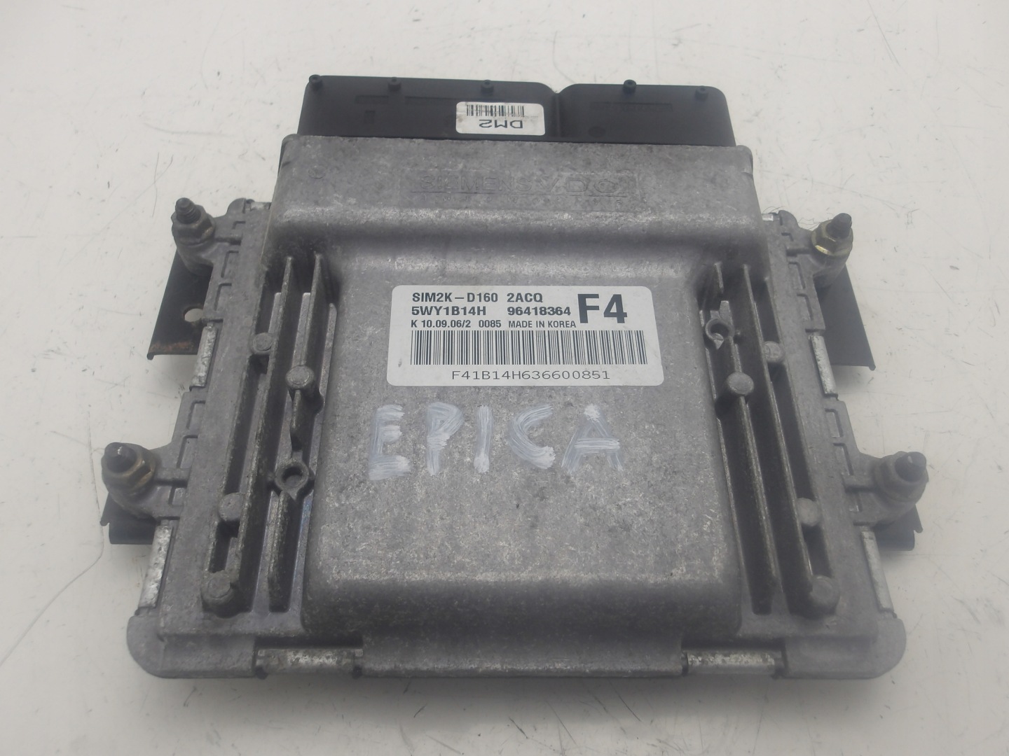 CHEVROLET EPICA 06-12 2.0 24V computer control unit of the engine 96418364 5WY1B14H